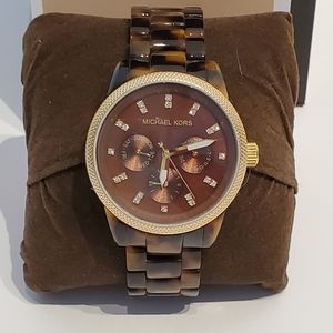 New Michael Kors Jet Set Tortoise Shell Watch